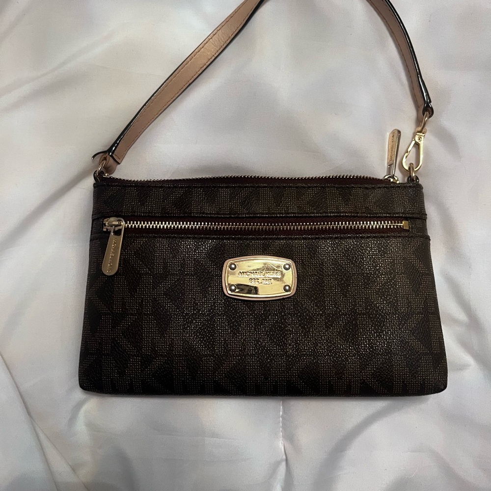Michael Kors Brown wristlet/ clutch Bag
